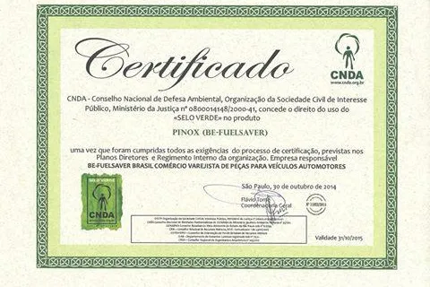 Der BE-Fuelsaver® hat staatliche Zulassung in Brasilien erhalten Bild: Der BE-Fuelsaver® hat staatliche Zulassung in Brasilien erhalten