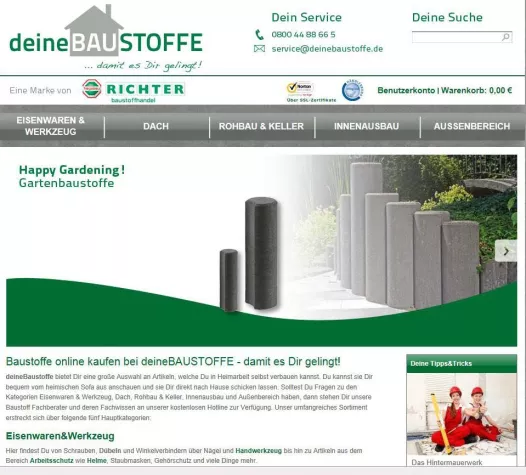 Bild: Neuer Online Shop im Bau