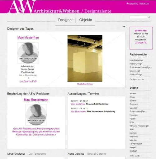 A&W fördert junge Designtalente / Alles rund um Design und Stil auf der Homepage awmagazin.de Bild: A&W fördert junge Designtalente / Alles rund um Design und Stil auf der Homepage awmagazin.de