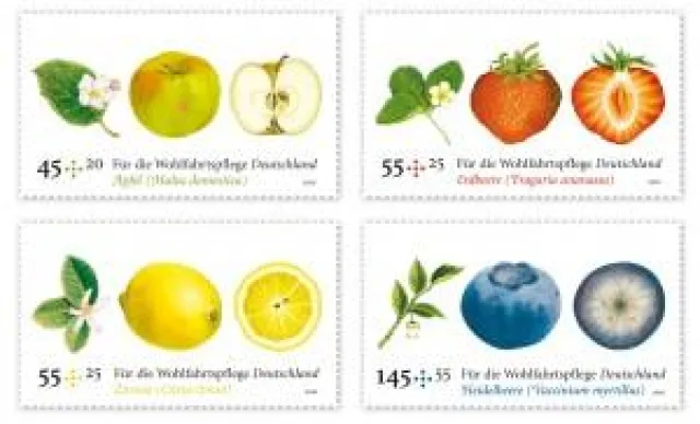 Bild: Wohlfahrtsmarken 2010: "Obst" – Genuss für Augen und Nase