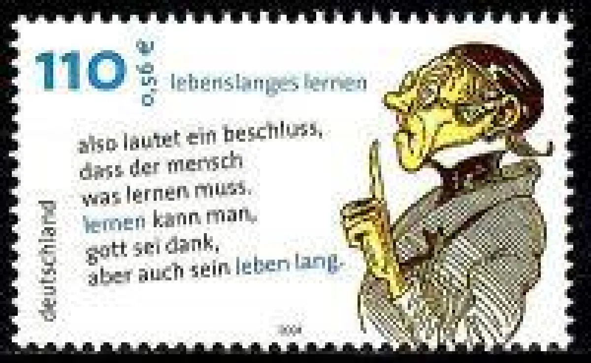 Sonderbriefmarke Lebenslanges Lernen, Deutsche Post AG, 9. August 2001