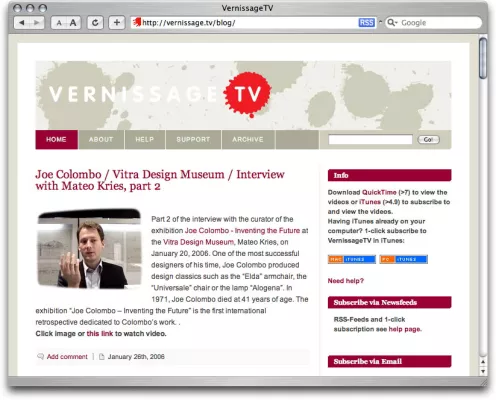 Bild: VernissageTV berichtet über: Joe Colombo im Vitra Design Museum und Gruppe monochrom