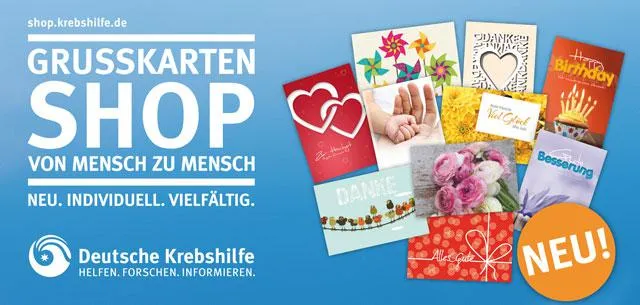 Bild: Grußkarten der Deutschen Krebshilfe kaufen und kranken Menschen helfen