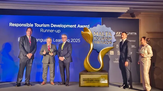 Bild: Cavendish School of English Malta belegt 2. Platz bei den Malta Tourism Awards 2025