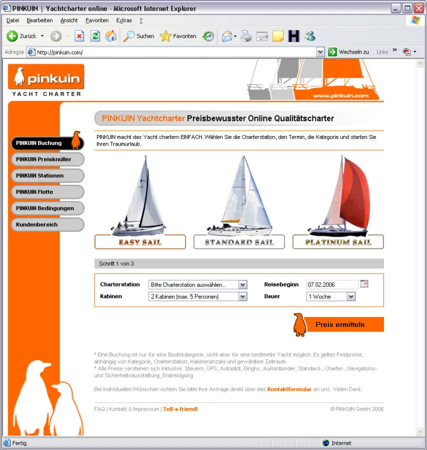 Pinkuin Yachtcharter