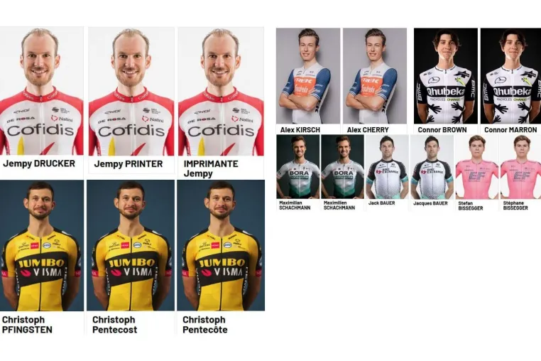 Bild: Übersetzungspanne bei Tour de Suisse: Software übersetzt Namen der Radsportler