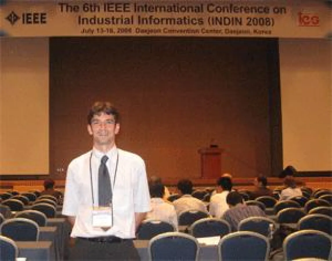 Dr. Beer bei der INDIN 2008 - Dort präsentierte er das Plant Safety System