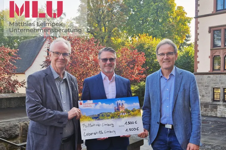 Bild: MLU feiert Jubiläum mit Spendenaktion: 3.000 Euro für Pallottiner und Lebenshilfe Limburg