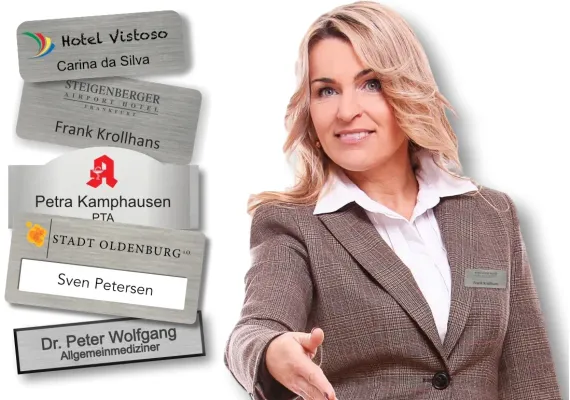 Bild: Namensschilder24.de – Hochwertige Namensschilder für Industrie, Dienstleistung und Handel