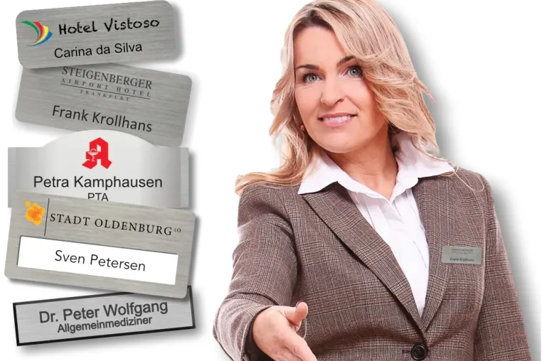 Bild: Namensschilder24.de – Hochwertige Namensschilder für Industrie, Dienstleistung und Handel