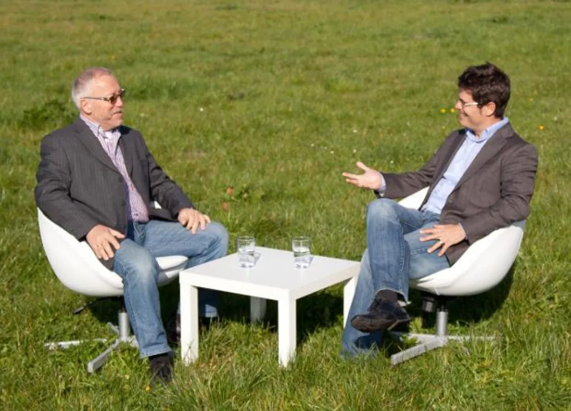 Die proteco-Chefs Klaus Weinberger (li.) und Markus Schaumlöffel beim Hintergrundgespräch