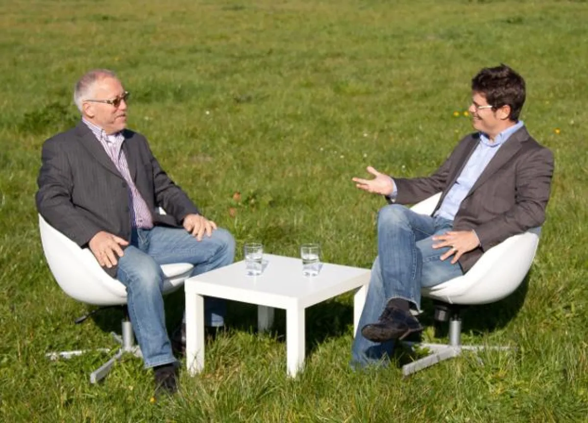 Die proteco-Chefs Klaus Weinberger (li.) und Markus Schaumlöffel beim Hintergrundgespräch