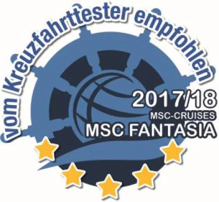 Bild: MSC Fantasia - "vom Kreuzfahrttester empfohlen"