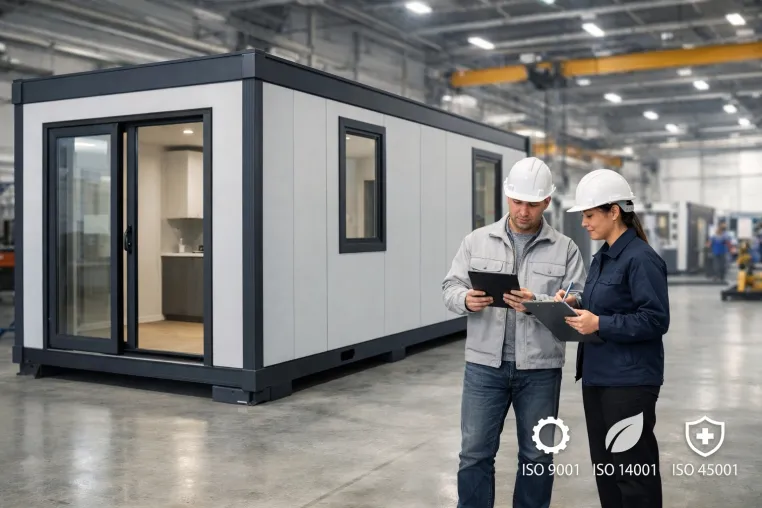 Bild: KB Container schließt erfolgreich ISO 9001, ISO 14001 und ISO 45001 Zertifizierungen ab.