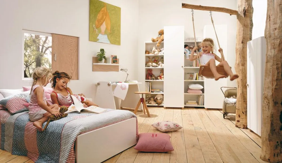 Hochwertige Kindermöbel, die auf Press-Span verzichten, sorgen für gesunden Spielspaß. Foto: Hülsta