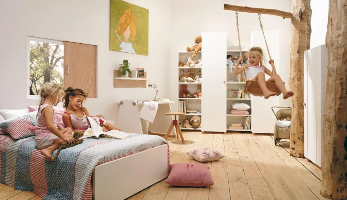 Hochwertige Kindermöbel, die auf Press-Span verzichten, sorgen für gesunden Spielspaß. Foto: Hülsta