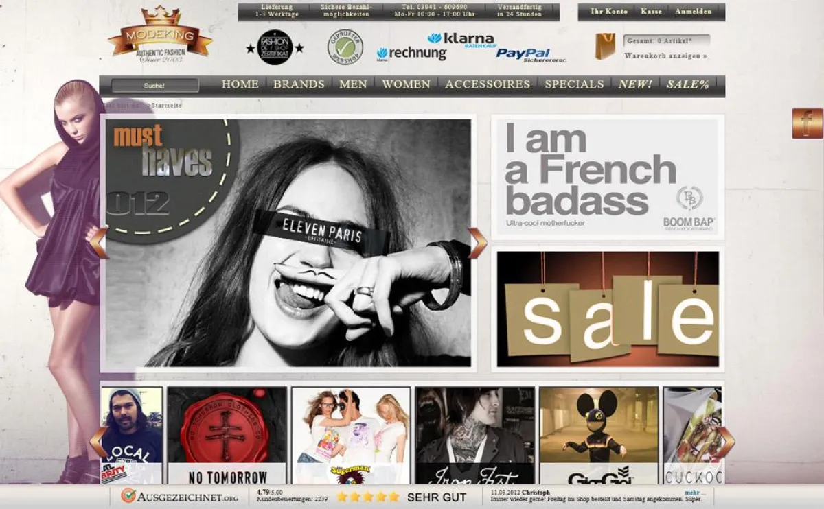 Neues Modeking.de Shopdesign by 2AS-Medien