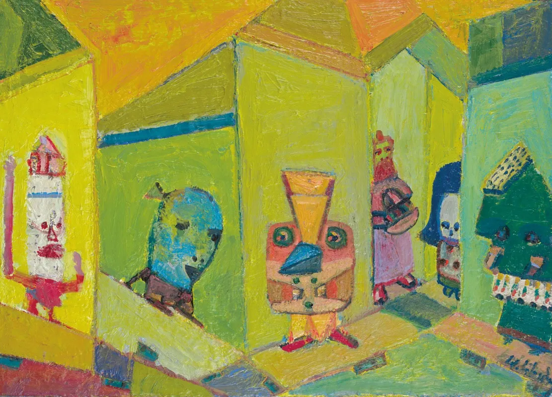 Walter Libuda: Drei-Tage-Viertel, 2004-2013, Öl auf Leinwand, 50 x 70 cm (Repro: Bernd Kuhnert)