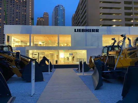 Bild: Size Matters nachhaltig- plan-j realisiert erneuten Aufbau des größten temporären Gebäudes der ConExpo 2020