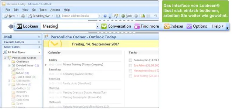 Lookeen für Outlook: Offener Beta-Test startet heute Bild: Lookeen für Outlook: Offener Beta-Test startet heute