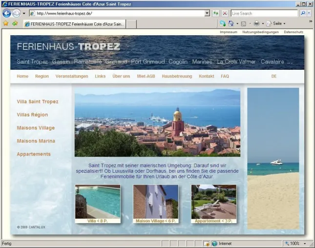 Bild: Ferienhaus-Tropez - Neues Internetportal gestartet