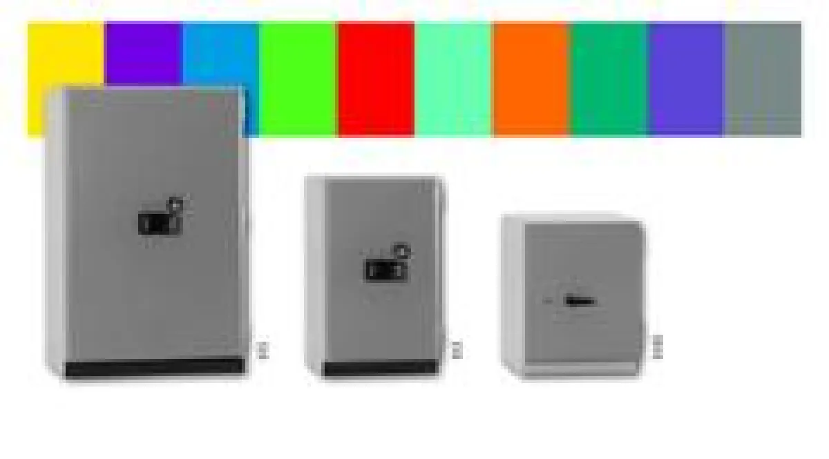 Lampertz Mediensafes, jetzt auch farbenfroh.