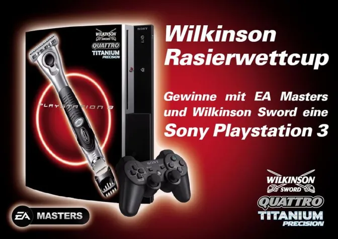 Bild: EA MASTERS und Wilkinson Sword suchen den glatt-rasiertesten Gamer Österreichs