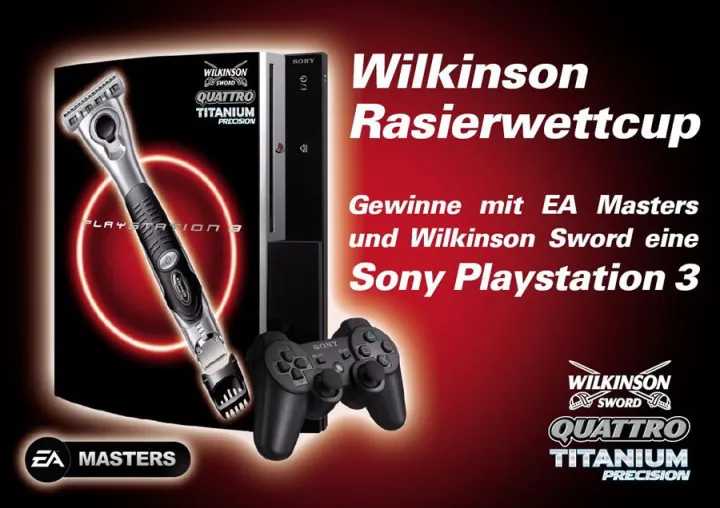 Bild: EA MASTERS und Wilkinson Sword suchen den glatt-rasiertesten Gamer Österreichs