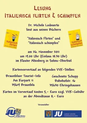 Bild: 4. JU-Lesung: „Italienisch flirten“ und „Italienisch schimpfen“