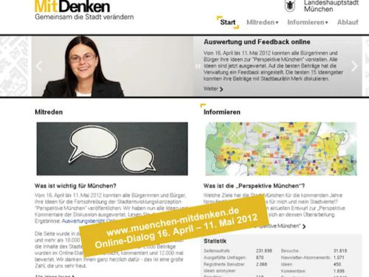 München MitDenken - Online-Dialog zur Stadtentwicklung