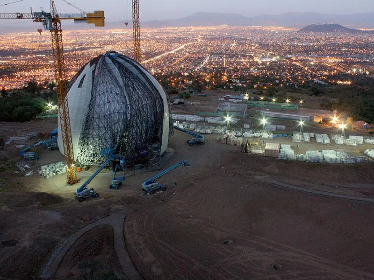 Baustelle vor Santiago de Chile (Quelle: Arnold Schwerlast)