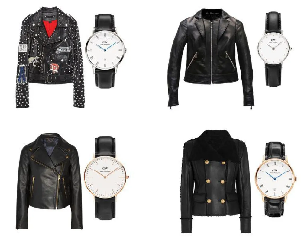 Perfect Match: Bikerjacket und elegante Uhren von Daniel Wellington