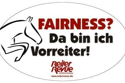 Reiter Revue International - Gegen Doping, Aufkleber-Kampagne in der August-Ausgabe Bild: Reiter Revue International - Gegen Doping, Aufkleber-Kampagne in der August-Ausgabe