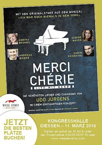 Merci Chérie - Die schönsten Lieder, Chansons und Geschichten von Udo Jürgens Bild: Merci Chérie - Die schönsten Lieder, Chansons und Geschichten von Udo Jürgens