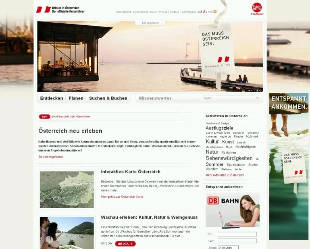 Das neue Reiseportal für Urlaub in Österreich - www.austria.info