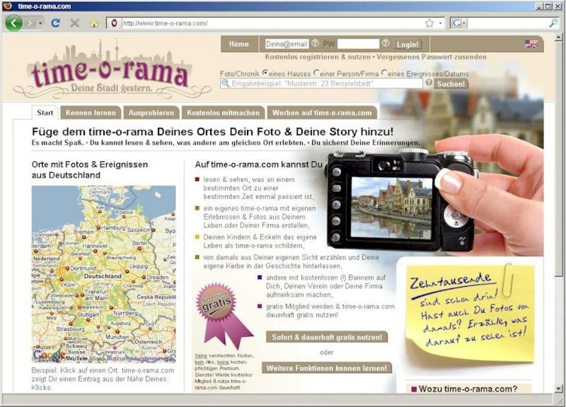 time-o-rama.com Homepage