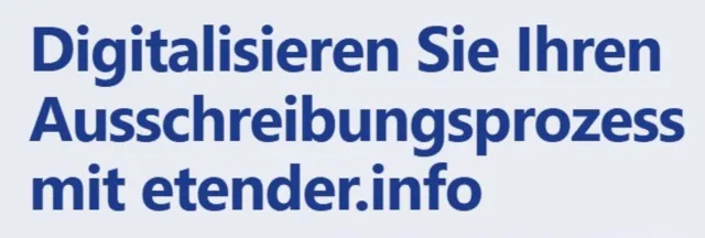 Bild: etender.info - Neue Plattform für digitale Ausschreibungen, Services und Preisblätter