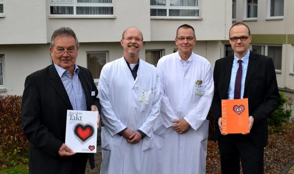Günter Nöll (Deutsche Herzstiftung), Dr. Martin Asbach, Dr. Martin Bischopink (Chefärzte der Medizin