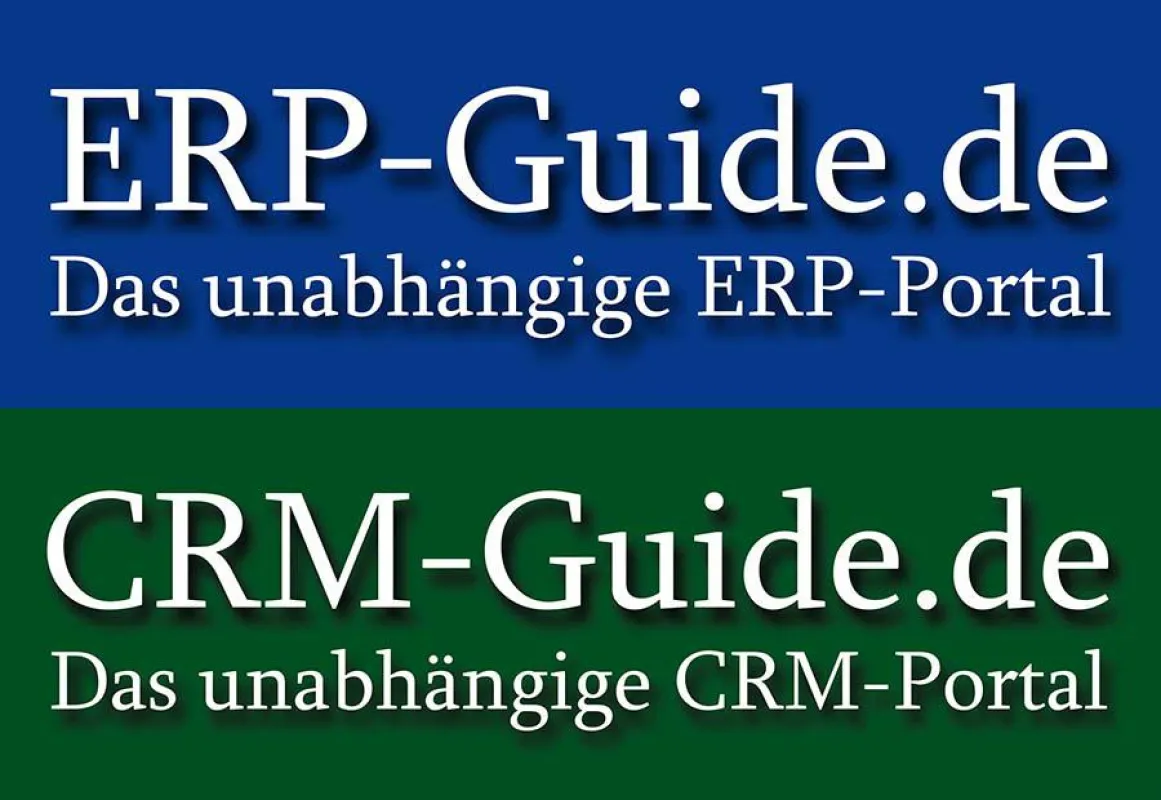 Die Logos von ERP-Guide.de und CRM-Guide.de