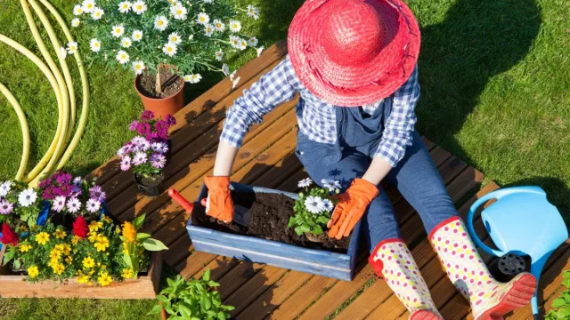 Bild: Jens Schwamborn: Mit Gartenarbeit durch das Jahr