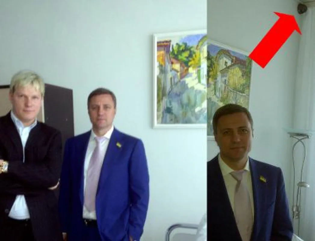 Nikolay Katerynchuk und Reiko Opitz in der Krankenhaftzelle von Julia Timoschenko