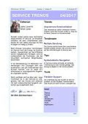 Bild: „Anwendungen im Service“ – Aktuelle Ausgabe des Newsletter SERVICE TRENDS jetzt erhältlich