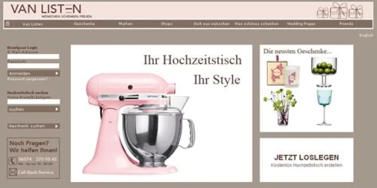 Bild: Exklusives in die Küche - VAN LISTEN zeigt neue Geschenke für den Hochzeitstisch