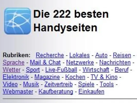 Bild: 222 mobile Internetseiten