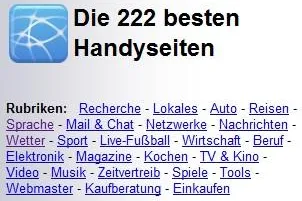 Bild: 222 mobile Internetseiten