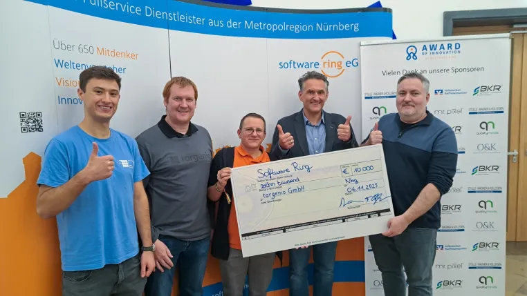 Bild: targenio gewinnt den Award of Innovation 2025