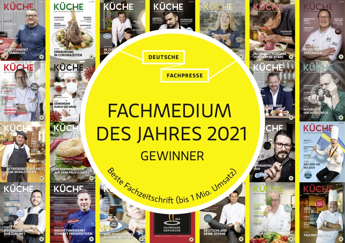 KÜCHE – Fachmagazin für Profiköche – ist „Fachmedium des Jahres 2021“ (© KÜCHE)