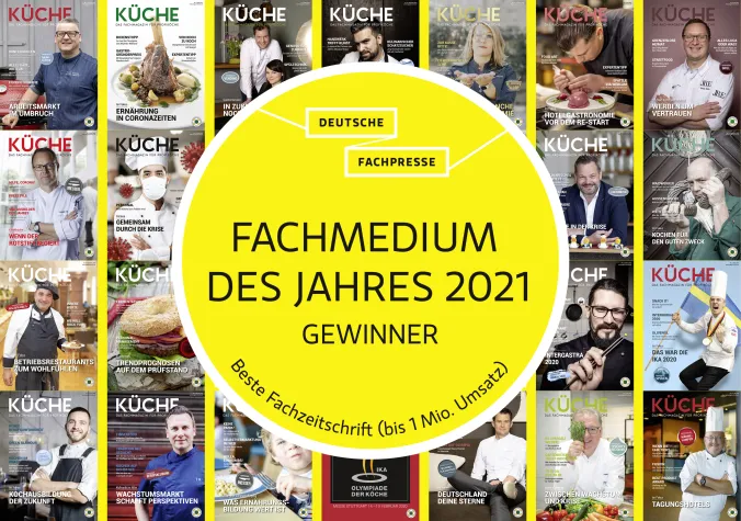 KÜCHE mit Award „Fachmedium des Jahres“ ausgezeichnet Bild: KÜCHE mit Award „Fachmedium des Jahres“ ausgezeichnet