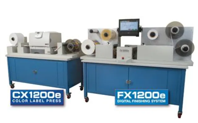 Bild: Zwei Vollprofis in Sachen Etikettenproduktion: Primera CX1200e und FX1200e