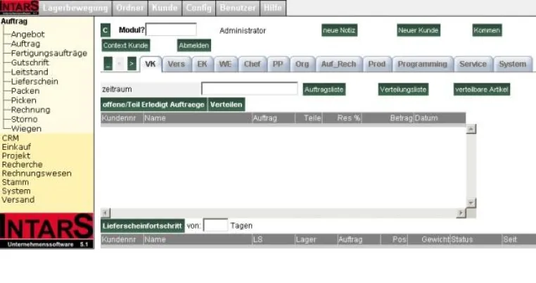 IntarS 5.1 OpenSource ERP mit Entwicklungsumgebung auf Sourceforge Bild: IntarS 5.1 OpenSource ERP mit Entwicklungsumgebung auf Sourceforge